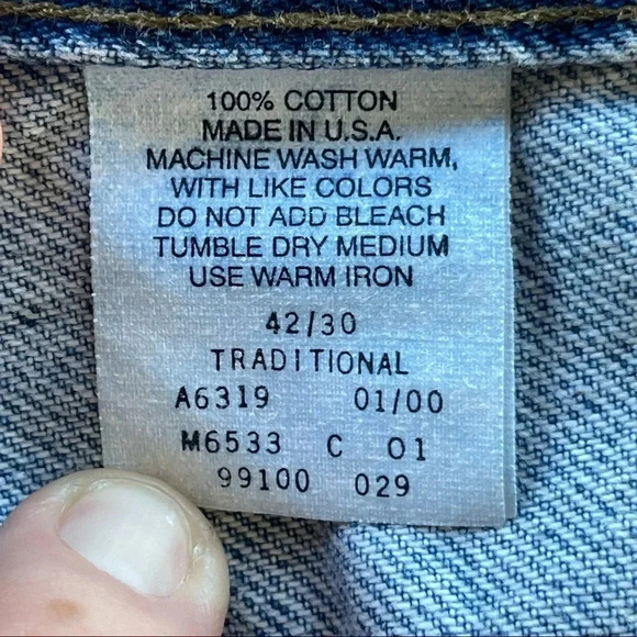 Harley Davidson Light Blue Jeans Men size 42x30 Made in USA - Picture 15 of 16